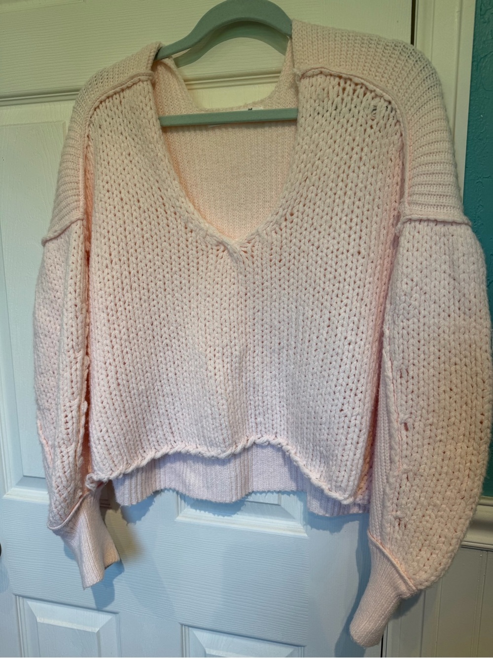 Altar'd State Laney Pink Cropped Sweater - Picture 3 of 6